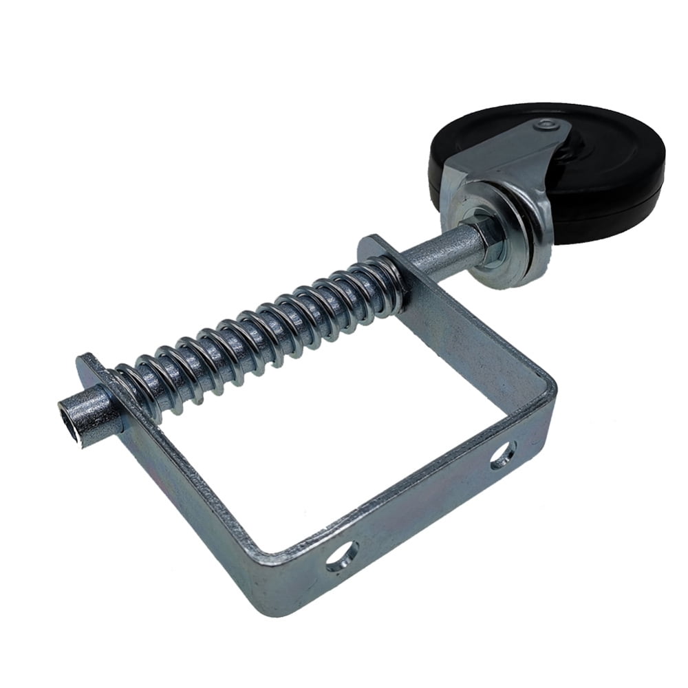 4 Inch Rubber Gate Wheel Spring Loaded Caster Heavy Duty 220Lbs Load