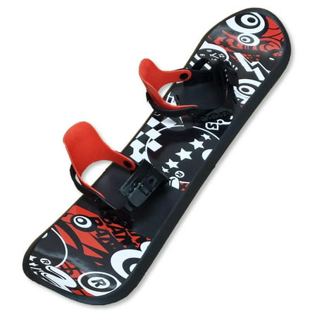 Grizzly Snow 95cm Deluxe Kid's Beginner Red and Black (Best Snowboard For Hardpack)