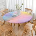 thumbnail image 3 of Dreamy Pastel Sky Round Fitted Tablecloth with Elastic Edge,Dining Table Cover Waterproof,Outdoor Round Tablecloth for Camping,Dining,Indoor and Outdoor, 3 of 7