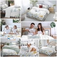 thumbnail image 6 of Hello Spring Twin Size Comforter Set, Spring Floral Flower White Daisy Butterfly Black Plaid Bedding for All Seasons, 4 Pcs Bed Set, 1 Quiltcover (68"x86") ,1Sheet(67"x116"), 2Pillowcases (30"x20"), 6 of 9