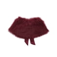 thumbnail image 2 of YiZYiF Little Girls Faux Fur Bolero Shrug Princess Cape for Wedding Birthday Party Dress, 2 of 6