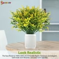 thumbnail image 3 of Spencer 8 Bundles Artificial Flowers Lavender Bunch Fake Plants Faux UV Resistant Flower Plastic Shrubs Vine Hanging Outdoor Decorations "Yellow", 3 of 8