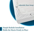 thumbnail image 6 of 300 Thread Count 100% Egyptian Cotton Sleeper Sofa Bed Sheet Set Solid King Size (76"x 80"x 10" ) with 4 -PCS Fitted Straps Color White, 6 of 6
