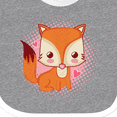 thumbnail image 4 of Inktastic Fox Girl Cute Woodland Animal Girls Baby Bib, 4 of 4