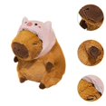 thumbnail image 3 of Carpincho de peluche para coche, sofá, juguete de carpincho, muñeco de animal, regalos de cumpleaños, familia, cerdo rosa y tallas S 25-26, 3 of 3