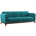 thumbnail image 1 of Modern Contemporary Urban Design Living Room Lounge Club Lobby Sofa, Fabric, Aqua Blue, 1 of 4