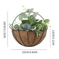thumbnail image 5 of Metal Hanging Planters Basket with Coco Coir, Half Round Plant Flower Wall Holder With Extra Thick Coir Liner Plant Hanger Decoration for Garden Porch Balcony Indoor Outdoor, 5 of 8