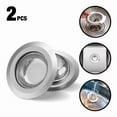 thumbnail image 3 of 2Pcs 4.5" Kitchen Bathroom Sink Strainer Stainless Steel Filter Drain Strainer, 3 of 6