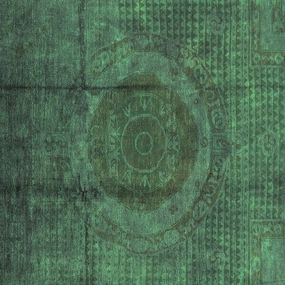 Ahgly Company Indoor Square Persian Green Bohemian Area Rugs, 8' Square