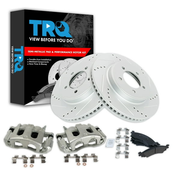 TRQ Front Brake Pad & Rotor Kit Fits Select 2006-2010 Ford 2006-2010 Mercury