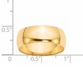 thumbnail image 2 of Primal Gold 14 Karat Yellow Gold 8mm Lightweight Half Round Band Size 6.5, 2 of 5