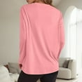 thumbnail image 5 of Luwomo T-Shirts for Women Oversized Long Sleeve Basic Round Neck Solid Color Loose Tops, 5 of 7