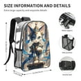 thumbnail image 4 of Susaid Exotic Blue Cat Print Clear Backpack See Through Transparent Plastic Clear Bookbags for School, College, Stadium,Work, 4 of 7