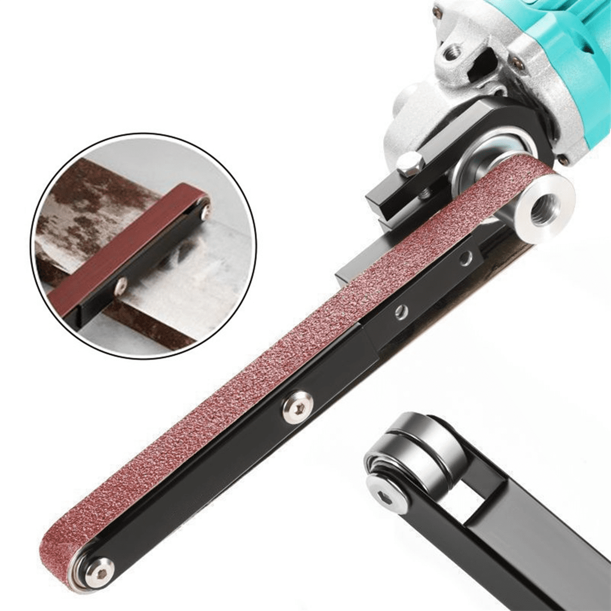 Angle Grinding Sand Belt Machine DIY Mini Angle Grinder Modified Sand Belt Machine Belt Sanders Polisher Belt Sander Attachment - 34