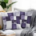 thumbnail image 2 of Waterproof Throw Pillow Covers Set of 2, 18x18 Inch Purple Geometric Decorative Pillowcases Outdoor Pillow Slip Cushion Covers Set for Couch Tent Vintage Oil Painting Contemporary, 2 of 7