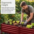 thumbnail image 5 of Best Choice Products 72x24x30in Non Toxic Elevated Galvanized Metal Garden Bed Corner Protectors - Royal Red, 5 of 9