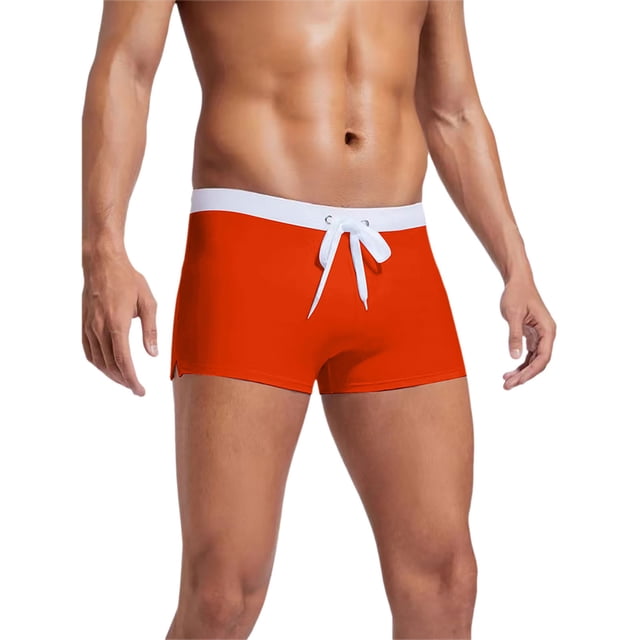 Maillot de Bain Mode Homme Mode Décontractée Été Couleur Unie Short de Bain Slip Short de Bain Décontracté
