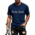 thumbnail image 4 of FASHOFT 250 Anniversary USA Shirt Mens American Flag Graphic Tees Patriotic 4th of July Shirts Independence Day Summer Tops Navy M, 4 of 4