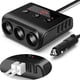 thumbnail image 5 of ACELACIÓN DE CIROTA COMBRADOR Adaptador DE Enchufe 4USB Con Pantalla DE Voltaje Del Interruptor 120W Para Camiones SUVS ABS NEGRO, 5 of 7