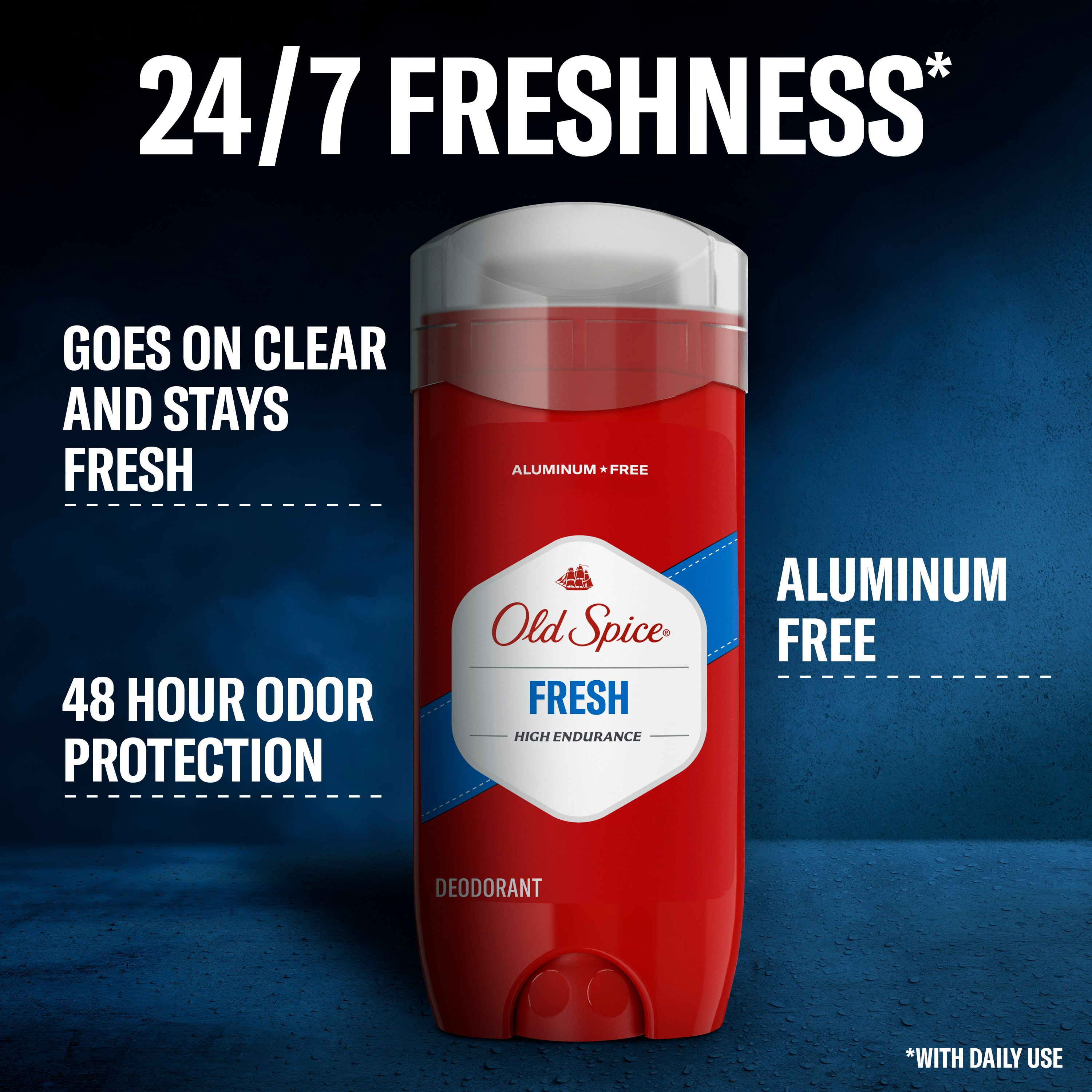 Old Spice High Endurance Deodorant for Men, Aluminum Free, 48 Hour Protection, Fresh Scen