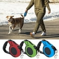 thumbnail image 2 of Deago Retractable Dog Leash 16.5ft Heavy Duty Pet Walking Leash with Anti-Slip Handle Tangle-Free One-Hand Brake (Red), 2 of 10