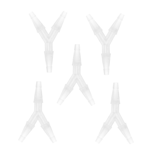 Unique Bargains Automotive Vacuum Tubing Connector 5/32" Car Y Shaped 3 Way Vacuum Line Fittings Translucent 5 Pcs