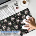 thumbnail image 4 of Long Mouse Pads for Desk,Black Cartoon Unicorn Flower Leaf Desk Mats on Top Of Desks, Desk Mouse Pad Extra Large with 3mm Non-Slip Base and Stitched Edge for Gaming,Work,Home 31.5"x11.8", 4 of 5