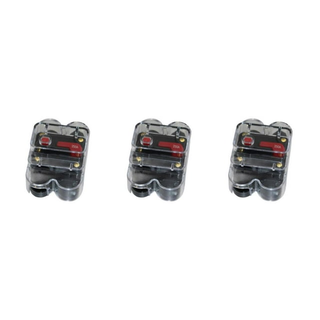 Thinsony DC 12V Car Auto Audio Radio Circuit Breaker Fuse for Enhanced Performance Black 250A 3Set