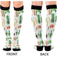 thumbnail image 2 of FREEAMG 1 Pair St. Patrick's Day Clover Compression Socks for Women Men,Knee High Stockings for Athletic Sports,Running,Travel, 2 of 7
