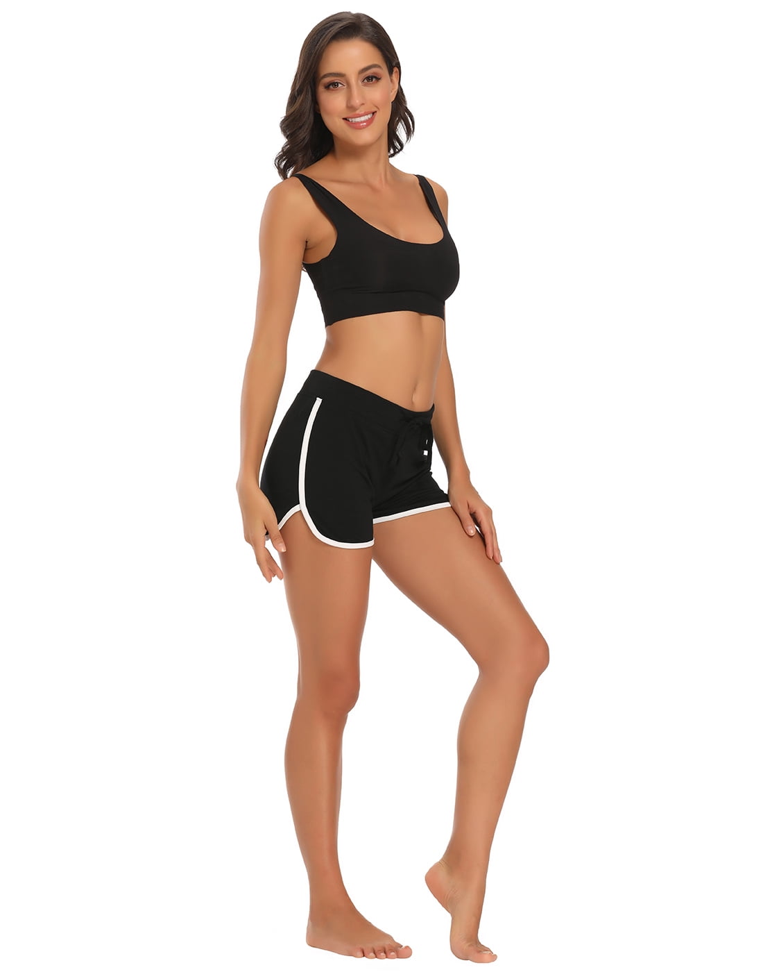 HDE Women Dolphin Shorts Running Workout Clothes Black Medium