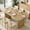 Natural, variant on Rectangular Dining Table for 6-8 People, 62 Inch Modern Kitchen Table with Slatted Pedestal Base & Large Tabletop, Wooden Dinner Room Table for Family Dining Living Room, Natural