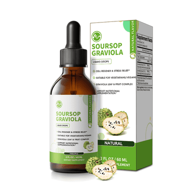 Soursop Graviola Liquid Drop - for Cell Support & Regeneration, Immune System and Gut Health Support - Soursop Bitters Liquid, Herbal Supplement 2 Fl Oz