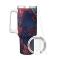 thumbnail image 2 of Pofeuu Colorful Feather Owl Print 40oz Ice Bully With Handle And Straw Stainless Steel Vacuum Insulated Cup And 2 In 1 Straw Lid, 2 of 8