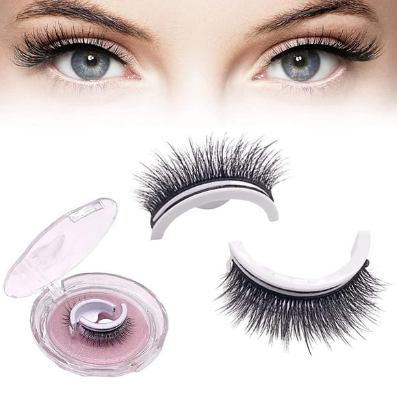 Hardpointing Reusable Self Adhesive Eyelashes, hard pointing Eyelashes, Snap On Lashes, Self Adhesive Magnetic Lashes Natural Look No Glue (A)