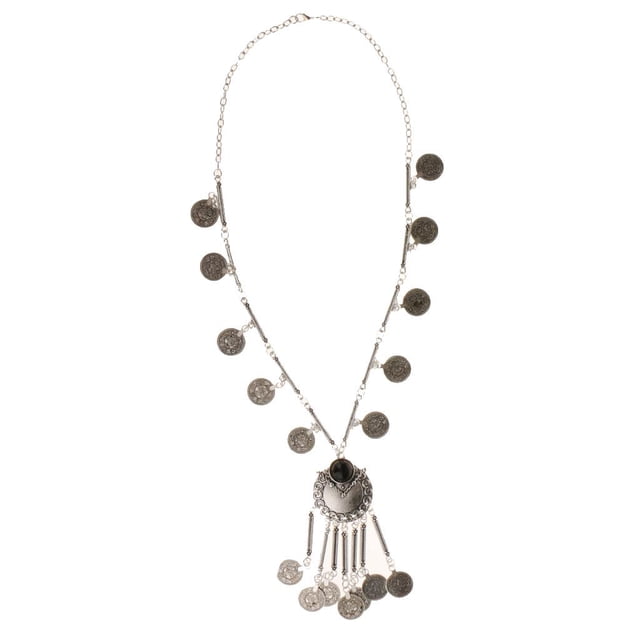 Tribal Boho Monedas Colgante Collar de flecos Danza del vientre Joyería bohemia para mujer Yinane Collar de Boho