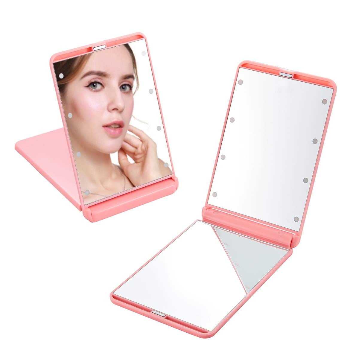 MELLCO Compact LED Makeup Mirror, Magnifying Mirror with Light