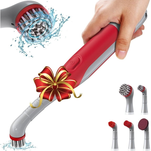Chumajor Electric Grout Cleaning Brush, Battery Operated Power Scrubber with Stainless Steel Wire Brush, Multi-Purpose Tile Grout Cleaner Brush for Grout, Tile, Corner, Kitchen, Shower, Tight Space