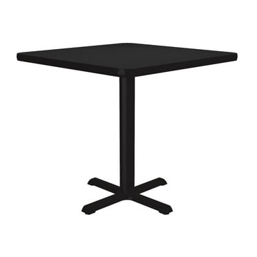 Correll 30" Square Commercial Wood top Cafe and Breakroom Table in Black Granite