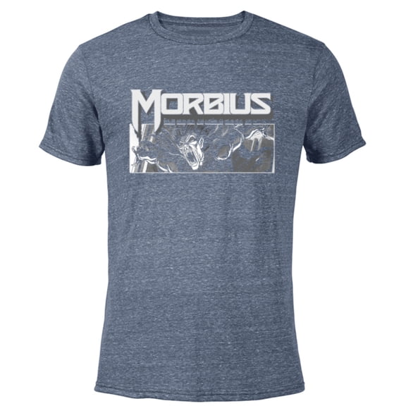 Marvel Morbius Retro Comic 90s - Short Sleeve Blended T-Shirt for Adults - Customized-Navy Heather