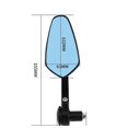 thumbnail image 2 of Espejo retrovisor de motocicleta antideslumbrante, espejo retrovisor de manillar de diamante para motocicleta/scooter/bicicleta (negro, paquete de par), 2 of 5