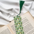 thumbnail image 6 of Kdxio Watercolor Green Tropical Print Metal Tassel Bookmarks,Perfect Gift for Art Lovers and Bookworms Metal Bookmarks for Women, 6 of 8