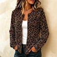 thumbnail image 4 of Cardigans for Women Leopard Print Knit Button Down Long Sleeve Loose Fit Fall Jacket Coat Tops, 4 of 7