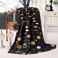 thumbnail image 2 of Halloween Black Colorful Ghosts and Pumpkins Blanket,Comfortable Soft Flannel Throw Blanket,All Season,Warm Lightweight Blankets for Sofa Bed Couch Living Room Chair,40"x50", 2 of 4