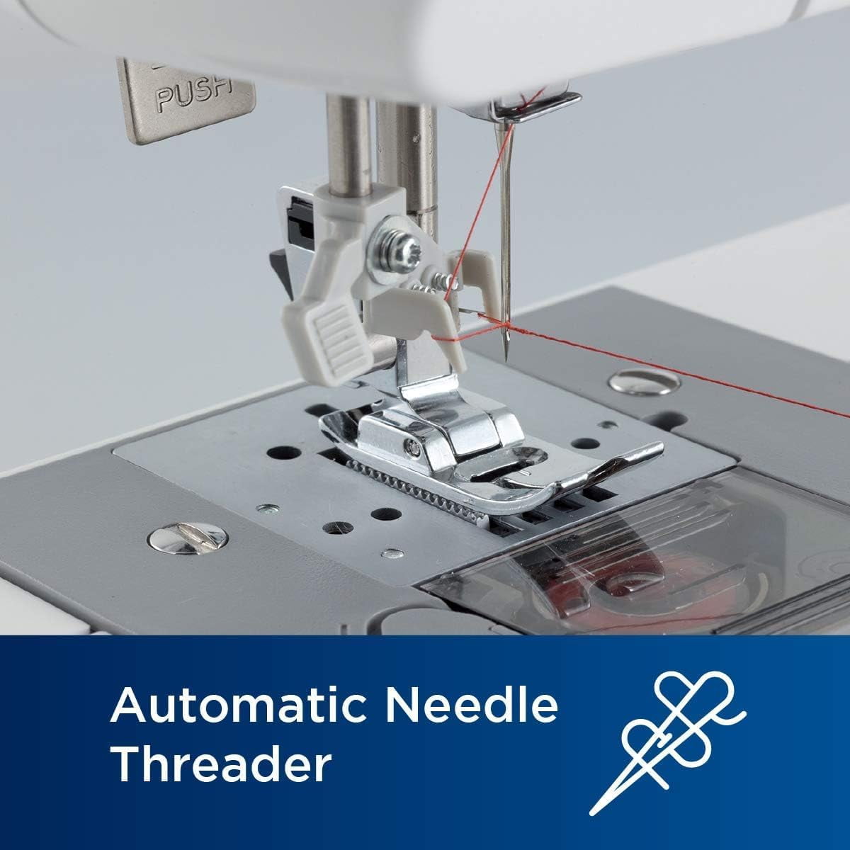 Brother SM2700 27-Stitch Free Arm Sewing Machine, Hard Plastic Storage and Carry Case and 5-Piece Sewing Machine Needles