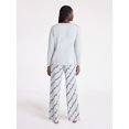 thumbnail image 3 of Joyspun Women's Dreamy Soft Collection Long Sleeve Sleep Top and Straight Leg Pants Pajama Set, 2-Piece, Sizes XS-3X, 3 of 4