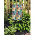 thumbnail image 2 of POGLIP Colorful Pattern Ethnic Tribal Boho Abstract Patchwork Geometric Flower Mosaic Garden Flag Decorative Flag House Banner 12x18 inch, 2 of 2