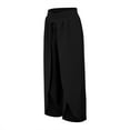 thumbnail image 5 of Lroveb Wide Leg Pants for Women, Womens High Waisted Culottes Palazzo Pants, Pants Yoga Hippie Boho Beach Plus Size Black, 5 of 5