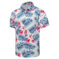 thumbnail image 3 of Camisas casuales de verano para hombre, ropa con estampado 3D, camisas hawaianas de playa, camisetas de manga corta Y2K, ropa vintage, blusa con solapa, 3 of 5