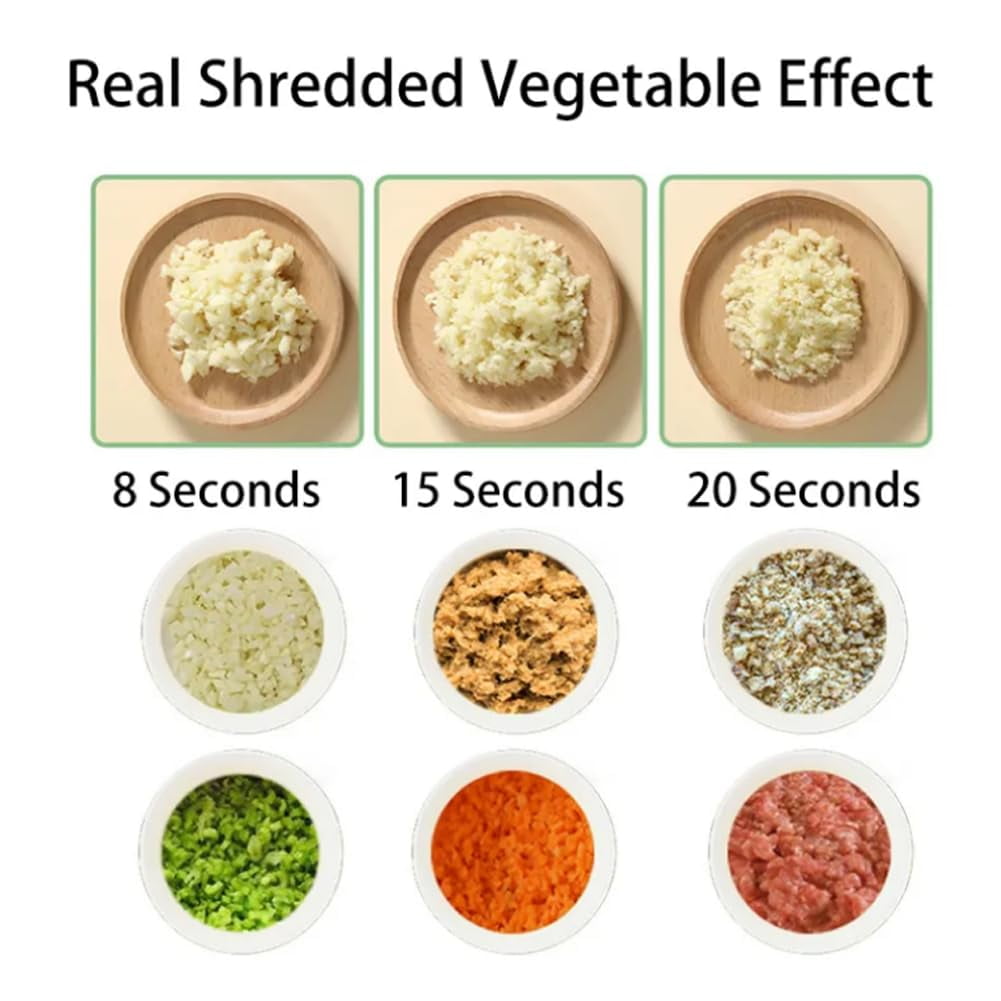 4 In1 Wireless Vegetable Processor Chop Whisk Clean Recharge, Smart Kitchen Appliances Chopper Vegetable Cutter Electric Slicer Ultimate Multi-Functional Small Hand Held Food Egg Onion Chopper
