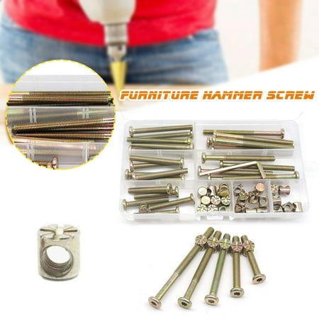 

Household Supplies Plated Screws And Screws Replacement Parts Furniture Socket Head Screws for Furniture Cots Beds Crib Nut Assortment Sets Hallway Decor Cyber Monday Deals